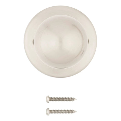 Dummy Door Knob For Closet Doors And Pantry, No Lock No Fuss Non Turning Interior Push Pull, Satin Nickel Finish With Microban Protection, Easy Do It Yourself Install, All Hardware Included For French Double Doors, round satin nickel dummy knob with screws