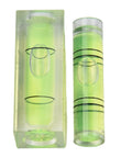 2pcs for mini for spirit Level Set Horizontal Bubble Vial For Picture Hanging Wall Art Calibration Rectangular And Cylinder Shape Plastic Green Liquid.