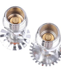 Two Straight Up Quick Response Fire Sprinkler Heads With 57C Trigger featuring copper alloy and sealed glass bulbs.