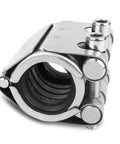 Durable pipe repair clamp 26-29mm with stainless steel and rubber seal for high-pressure leaks in water, gas, and oil lines.
