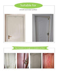 Peel And Stick Vinyl Door Decals Set Of 2 Sheets For Full Door Coverage, showing suitable smooth doors and unsuitable ornate surfaces.