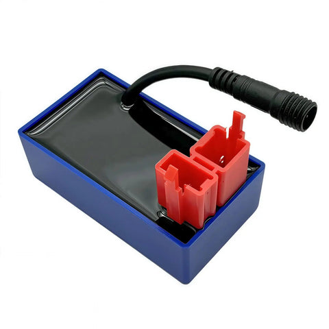 Six Pin DC Racing CDI Box for CG125 and 150cc 200cc 250cc motorcycles dirt bikes ATVs go karts pit bikes with one meter wire, close-up view