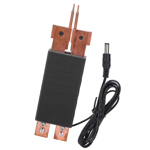 Get Your Hands On This Awesome Handheld Spot Welding Pen with copper tips and a black handle for DIY battery repair.