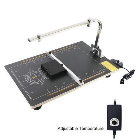 Hot Wire Foam Cutter For DIY Pros 110V Tabletop Thermocut Cutting Machine with adjustable temperature and cutting guide rail.