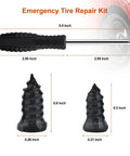 Heavy Duty Tire Repair Kit With Screw Plugs And T Handle, Rubber Nail Solutions And Screwdriver sizes for emergency use
