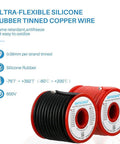 12 Gauge Silicone Wire Spool Red And Black 25ft Flexible 12 AWG Stranded Tinned Copper Wire Ultra Flexible Soft Silicone Rubber