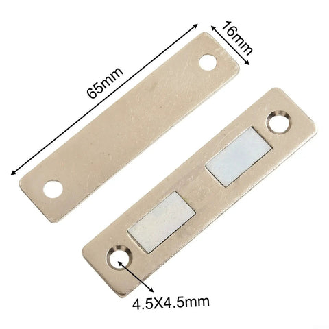 Ultra Strong Magnetic Cabinet Catch Latch With Screws For Closet Cupboard Doors 65x16mm Silver Steel No Slam Door Stop