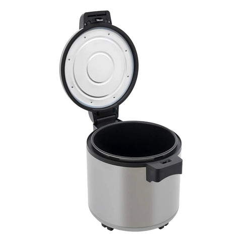 Psufurv Electric Rice Warmer With Non Stick Inner Pot And Spoon Keep Warm Function Auto Cooker For Perfect Fluffy Grains Easy Clean Home Kitchen Appliance, open lid view.