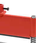 Hydraulic Press Brake Attachment 12 Inch Metal Bending Tool For 12 To 20 Ton Heavy Duty Shop Ready Dual Spring Design in red.