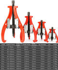 Bad Boy Heavy Duty Three Jaw Puller Yanking Stubborn Gears And Bearings Without Breaking A Sweat Thickened High Carbon Steel, four sizes.