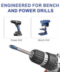 Glass and tile drill bit, 6mm carbide-tipped, Farhigh brand, close-up in drill chuck