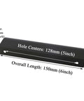 Premium Matte Black Cabinet Handles And Finger Pulls For Kitchen Cupboards 5 Inch Aluminum Alloy Drawer Grips shown with dimensions.