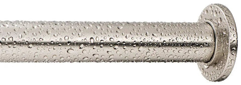 Heavy Duty Spring Tension Curtain Rod for Windows or Shower, Adjustable 54 to 90 Inches, 1 Inch Diameter, Satin Nickel Finish