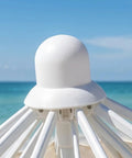 Upgrade Your Shade Game With Sturdy White Patio Umbrella Pole End Cap Replacement Kit Featuring Quick Tool-Free Install, Wind Resistance And Scratch Protection For Beach Tents And Garden Canopies, white plastic top cap on beach umbrella pole