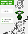 Thermostat With Gasket Replacement For Yanmar And Deere Tractors And Diesel Engines Fits 355D 430 455 GX355 X495 X595 650