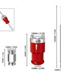 Heavy Duty Manganese Steel Hole Saw Arbor Adapter With 10mm Hex Shank Quick Swap Shaft with 192mm length and red grip.