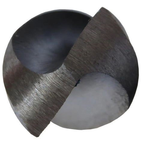 Close-up of a Built Tough Badass Thirty Three Piece High Speed Steel Reduced Twist Drill Bit Set featuring sharp black oxide coating.