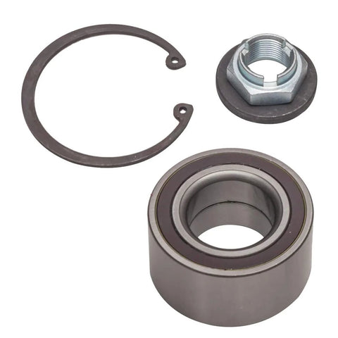 Two Piece Front Wheel Bearing Hubs Kit For Ford Transit Connect 2010 2011 2012 2013, 5 Lug Front Left And Right Hubs, Wheel Bearing Assembly, FWD, No ABS Sensor showing close-up of components