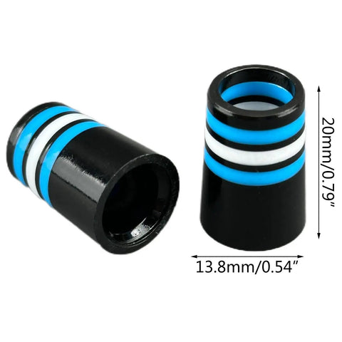 3 Pack Golf Club Ferrules And Shaft Sleeves For 0.370 Inch Parallel Shaft Fit Durable Premium Plastic Ferrule Set, black with blue and white rings
