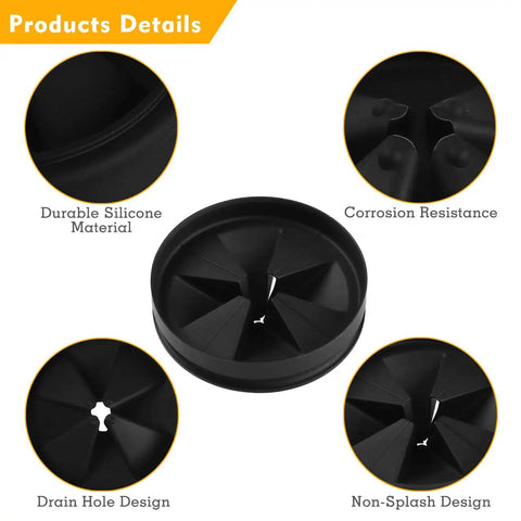 3.25 Inch Silicone Sink Baffle Replacement For Garbage Disposals No Splash Drain Guard Quiet Collar And Drain Plug