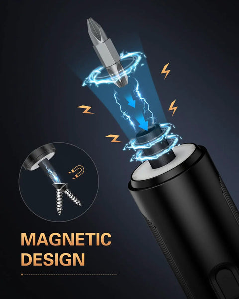 Top Rated 2 In 1 Cordless Electric Screwdriver With Rechargeable Battery And Manual Twist Option For Home Diy Fixes Picture Hanging And Multi Tasking Projects 300Rpm Workhorse highlighting its magnetic design and electrifying features.