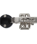 Soft Close Glass Door Hinges With Hydraulic Damping For Cabinets And Bookcases Stainless Steel 2 Pack, single hinge displayed