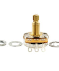 Pro HD A250Kx2 and B250K Potentiometer Set for ST PB JB Style Guitars and Basses, brass shaft, 9.5mm split shaft with washers