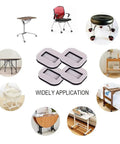 4 Pack Caster Cups With Felt Pads For Furniture Protection displayed with various furniture applications, beige, 2.36 inch diameter.