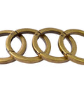 4 Pack Round Carabiner Key Rings With Spring Snap Clips And Flat O Rings In Brushed Brass Finish, Durable Alloy Gear