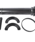 Front view of GELUOXI input shaft bearing puller kit: steel shaft, black finish, two curved jaws, retaining ring, bolt