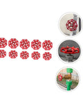 Ten Pack Cast Gate Hand Wheel Handles for Valve and Plumbing use with red finish for easy open close and fluid control.