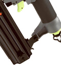 Killer Pneumatic 18 Gauge Brad Nailer Crafted Light As A Feather From Die Cast Aluminum showing side load magazine and handle.