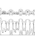 Cute Dog Clear Stamp And Die Set For Card Making And Scrapbooking Silicone Stamp With Carbon Steel Dies featuring line art of dogs