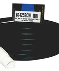 Heavy Duty Cam Lock Extension Cord Built Tough For Daily Grind 25 Foot 400 Amp 600 Volt Ground Fault Protection Black Vinyl 4/0 Wire Pro Grade Power Cable coiled with white cam connectors.