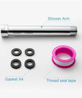 Heavy Duty Stainless Steel Shower Arm Extension Chrome 6 Inch Pipe Extender For Shower Head Universal Fit with gaskets