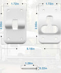 Top Shelf Six Inch T Style Entry Door Keeper Holds Your Camper Or Rv Outer Wall Tight While Keeping The Main Entrance Free For Hot Grills And Weekend Campouts, white plastic door stop with measurements.