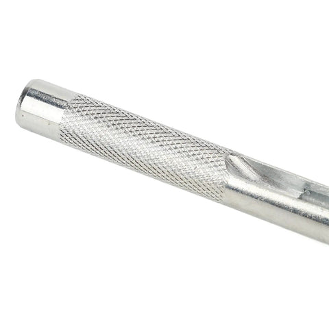 Close-up of handle from Pro Grade Leather Chisel Kit With Replaceable Stitching Tool And Belt Punch Set Ten Accessories