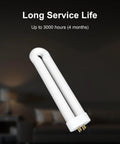 15W UV Bug Zapper Light Bulb Replacement 4 Pin Base U Shaped Twin Tube For T6 Insect Attraction Lamp 365nm Blue Light That Lures Mosquitoes Gnats Moths 2 Pack with 3000h lifespan