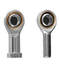 Workhorse Metric Male Left And Female Right Thread Rod End Bearings With Self Aligning Swivel Design, steel construction.