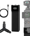 High Capacity Battery Handle For Osmo Pocket 3 And 4 On The Go 5000mAh Power Grip With Mini Tripod 18W USB C Fast Charge