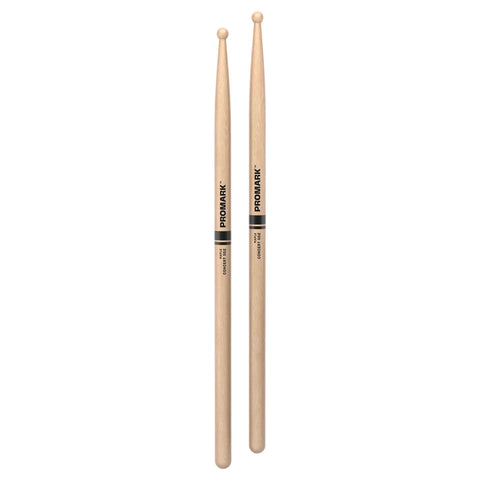 Maple SD2 Wood Tip Drum Sticks For Concert Orchestral And Drum Set Use Ultra Light With Small Neck For Precise Control On Soft Passages And Live Jams Great For Players Seeking Smooth Feel., pair of maple ProMark concert drumsticks on white background