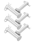 Beefy Heavy Duty Cotter Pin And Clevis Pin Kit In Steel Fasteners M8x35mm 3 Pairs And M10x35mm 3 Pairs With Anti Shift Design For Machinery Hydraulics Jacks Lawn Mowers Quick Release Pins, steel pins