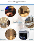 Motion Sensor Light Socket PIR E26 Bulb Adapter Auto On Off Night Light For Garage Basement Pantry Storage Room Easy Install Plug And Play No Fuss Lighting Solution applications for patio porch bathroom garage