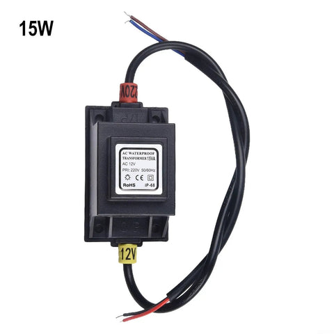 15W 12V AC To AC LED Transformer For Outdoor Landscape Lighting And Pumps, IP67 Weatherproof Isolation Power Supply
