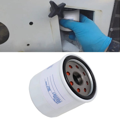 Installation of lube filter from All In One Five-Piece Filter Service Kit For Mini Track Loaders MT52 MT55 MT85 MT100