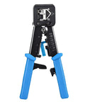 Pass Through RJ45 Crimp Tool for Cat6 Ethernet Cables With Built In Wire Cutter And Stripper, Pro Grade Modular Crimper