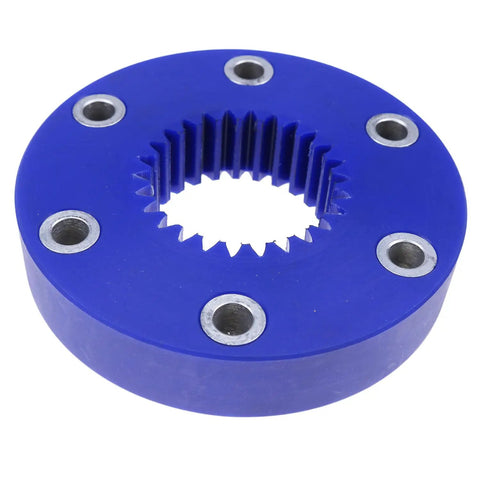 Blue coupling drive pulley with metal inserts, fits Carrier X4 7500 6600 MT Ultima XTC Ultra, part 48-50005-00