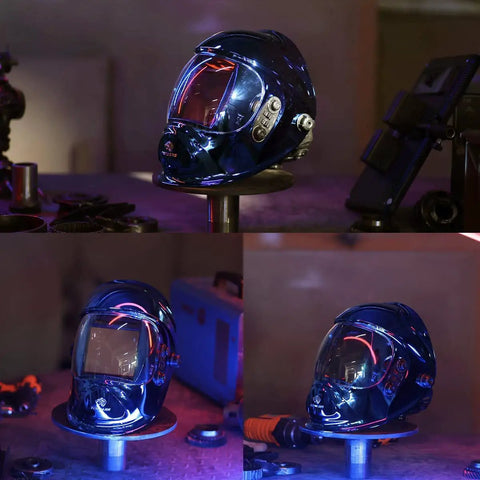 Auto Darkening Welding Helmet With External Adjustable Large Viewing Screen True Color 4C Lens 4 Arc Sensors Wide Shade Range For Welding And Grinding Easy On The Go Safety Mask And Hood