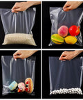 Hands holding Clear Flower Water Bags Pro Grade 100 Pack Transparent Wrapping Sleeves For Bouquets