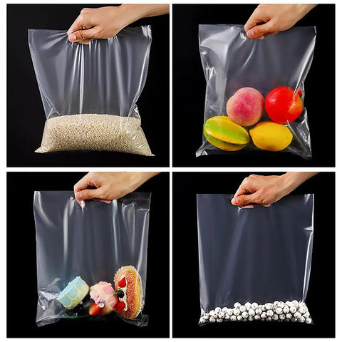 Hands holding Clear Flower Water Bags Pro Grade 100 Pack Transparent Wrapping Sleeves For Bouquets